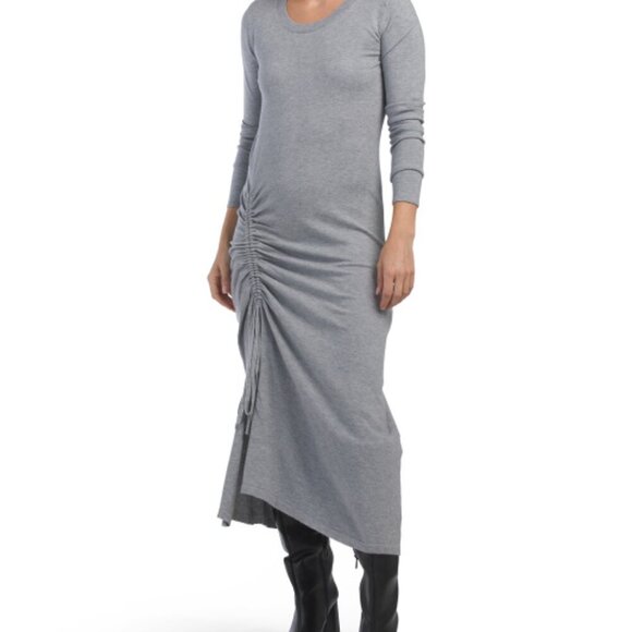 TAYLOR Ruched Front Cozy Sweater Maxi Dress - Picture 1 of 2